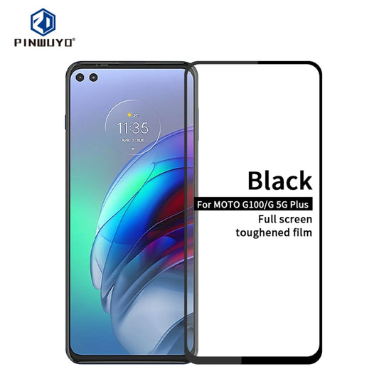 For Motorola Moto G100 / G 5G Plus PINWUYO 9H 2.5D Full Screen Tempered Glass Film(Black)