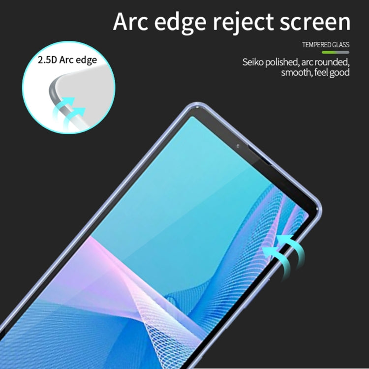 For Sony Xperia 10 III PINWUYO 9H 2.5D Full Screen Tempered Glass Film(Black) - Sony Tempered Glass by PINWUYO | Online Shopping UK | buy2fix