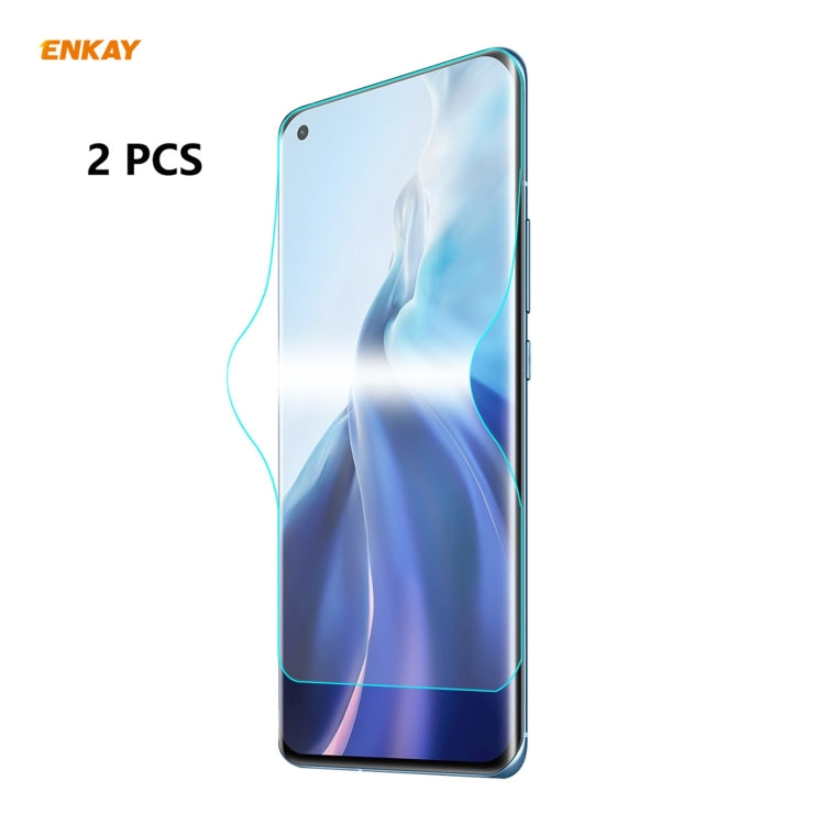 For Xiaomi Mi 11 Ultra 2 PCS ENKAY Hat-Prince Full Glue Full Coverage Screen Protector Explosion-proof Hydrogel Film by ENKAY