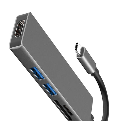 5 in 1 Type-c to HDMI + 2 x USB 3.0 + SD / TF Card Slot HUB Adapter - USB HUB by buy2fix | Online Shopping UK | buy2fix