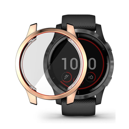 For Garmin Venu 2S 40mm / Vivoactive 4S 40mm ENKAY Hat-Prince Full Coverage Electroplate TPU Soft Case(Rose Gold) - Watch Cases by ENKAY | Online Shopping UK | buy2fix