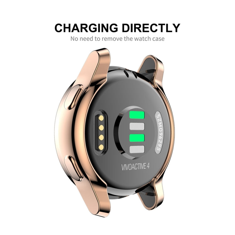 For Garmin Venu 2S 40mm / Vivoactive 4S 40mm ENKAY Hat-Prince Full Coverage Electroplate TPU Soft Case(Rose Gold) - Watch Cases by ENKAY | Online Shopping UK | buy2fix
