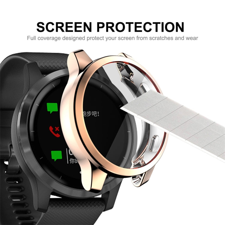 For Garmin Venu 2S 40mm / Vivoactive 4S 40mm ENKAY Hat-Prince Full Coverage Electroplate TPU Soft Case(Rose Gold) - Watch Cases by ENKAY | Online Shopping UK | buy2fix