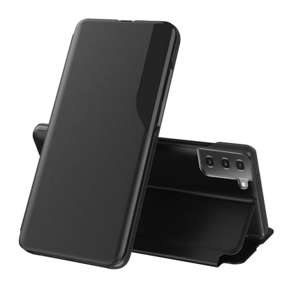 For Samsung Galaxy S21 FE Attraction Flip Holder Leather Phone Case(Black) by buy2fix