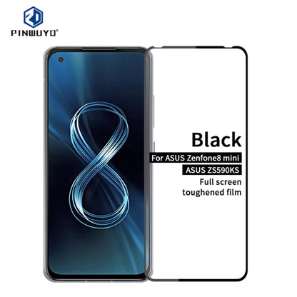 For Asus Zenfone 8 mini / ZS590KS PINWUYO 9H 2.5D Full Screen Tempered Glass Film(Black) - ASUS Tempered Glass by PINWUYO | Online Shopping UK | buy2fix