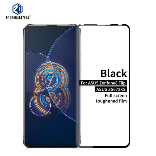 For Asus Zenfone 8 Flip / ZS672KS PINWUYO 9H 2.5D Full Screen Tempered Glass Film(Black) - ASUS Tempered Glass by PINWUYO | Online Shopping UK | buy2fix