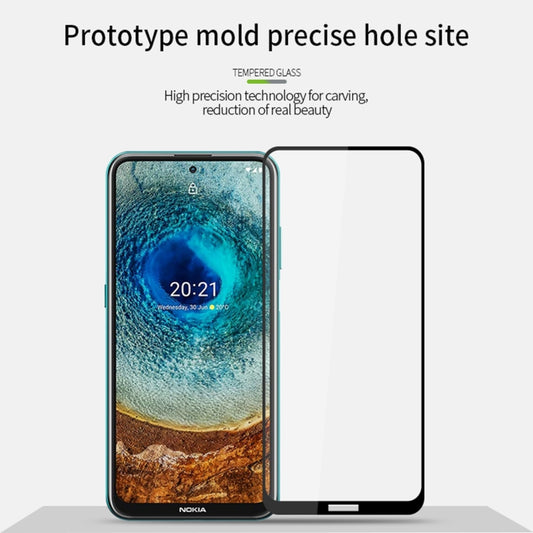 For Nokia X10 / X20 PINWUYO 9H 2.5D Full Screen Tempered Glass Film(Black) - Nokia Tempered Glass by PINWUYO | Online Shopping UK | buy2fix