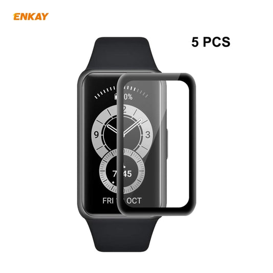 For Huawei Band 6 / Honor Band 6 5 PCS ENKAY Hat-Prince 3D Full Screen Soft PC Edge + PMMA HD Screen Protector Film - Screen Protector by ENKAY | Online Shopping UK | buy2fix