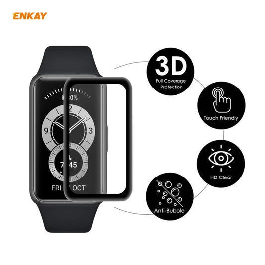 For Huawei Band 6 / Honor Band 6 5 PCS ENKAY Hat-Prince 3D Full Screen Soft PC Edge + PMMA HD Screen Protector Film - Screen Protector by ENKAY | Online Shopping UK | buy2fix