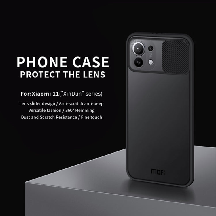 For Xiaomi Mi 11 MOFI Xing Dun Series Translucent Frosted PC + TPU Privacy Anti-glare Shockproof All-inclusive Protective Case(Black) - Xiaomi Cases by MOFI | Online Shopping UK | buy2fix