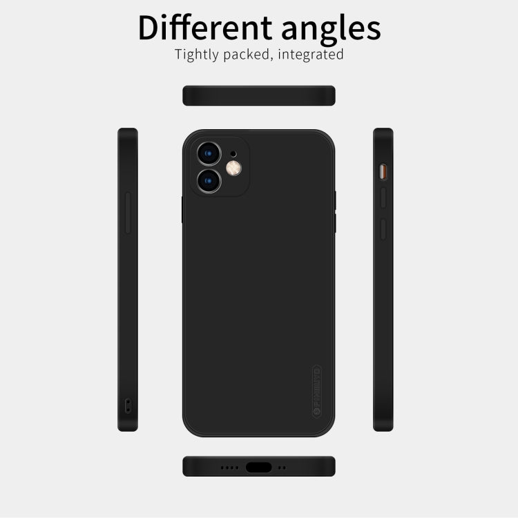 For iPhone 12 mini PINWUYO Touching Series Liquid Silicone TPU Shockproof Case(Black) - iPhone 12 mini Cases by PINWUYO | Online Shopping UK | buy2fix