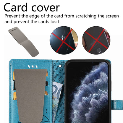 For Samsung Galaxy M02/A02 Cute Cat and Dog Embossed Horizontal Flip Leather Case with Holder & Card Slots & Wallet & Crossbody Lanyard & Card Cover(Rose Gold) by buy2fix