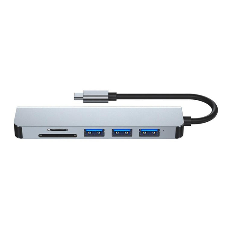6 in 1 Type C to 3 x USB Ports + SD/TF + HDMI Docking Station by buy2fix