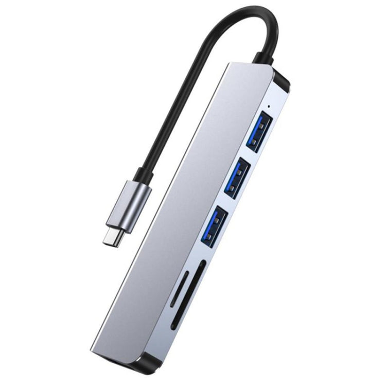 6 in 1 Type C to 3 x USB Ports + SD/TF + HDMI Docking Station by buy2fix