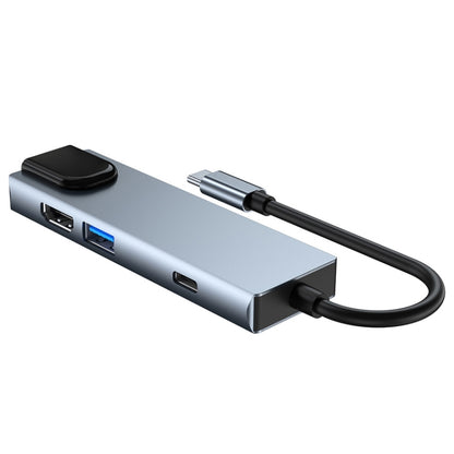 6 in 1 Type-C to HDMI + RJ45 + SD / TF + PD + USB HUB Adapter by buy2fix