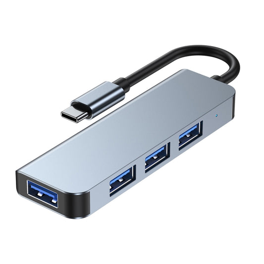4 in 1 Type-C to 3 x USB 2.0 Ports + USB 3.0 Port Network HUB - USB HUB by buy2fix | Online Shopping UK | buy2fix