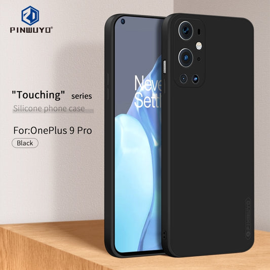 For OnePlus 9 Pro PINWUYO Touching Series Liquid Silicone TPU Shockproof Case(Black) - OnePlus Cases by PINWUYO | Online Shopping UK | buy2fix