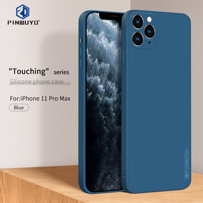 For iPhone 11 Pro Max PINWUYO Sense Series Liquid Silicone TPU Mobile Phone Case (Blue) - iPhone 11 Pro Max Cases by PINWUYO | Online Shopping UK | buy2fix