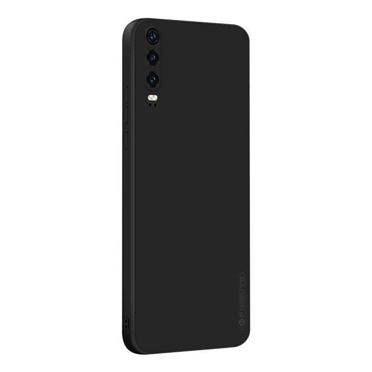 For Huawei P30 PINWUYO Sense Series Liquid Silicone TPU Mobile Phone Case(Black) - Huawei Cases by PINWUYO | Online Shopping UK | buy2fix