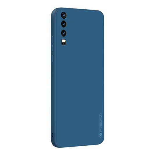 For Huawei P30 PINWUYO Sense Series Liquid Silicone TPU Mobile Phone Case(Blue) - Huawei Cases by PINWUYO | Online Shopping UK | buy2fix