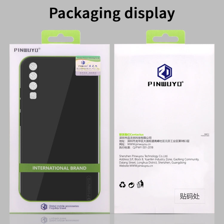For Huawei P30 lite / Nova 4e PINWUYO Sense Series Liquid Silicone TPU Mobile Phone Case(Green) - Huawei Cases by PINWUYO | Online Shopping UK | buy2fix