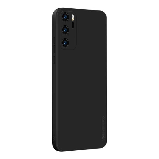 For Huawei P40 PINWUYO Sense Series Liquid Silicone TPU Mobile Phone Case(Black) - Huawei Cases by PINWUYO | Online Shopping UK | buy2fix