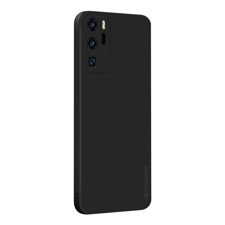 For Huawei P40 Pro PINWUYO Sense Series Liquid Silicone TPU Mobile Phone Case(Black) - Huawei Cases by PINWUYO | Online Shopping UK | buy2fix