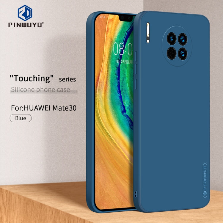 For Huawei Mate 30 PINWUYO Sense Series Liquid Silicone TPU Mobile Phone Case(Blue) - Huawei Cases by PINWUYO | Online Shopping UK | buy2fix