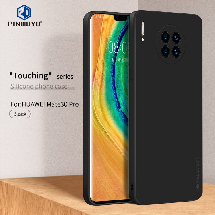 For Huawei Mate 30 Pro PINWUYO Sense Series Liquid Silicone TPU Mobile Phone Case(Black) - Huawei Cases by PINWUYO | Online Shopping UK | buy2fix