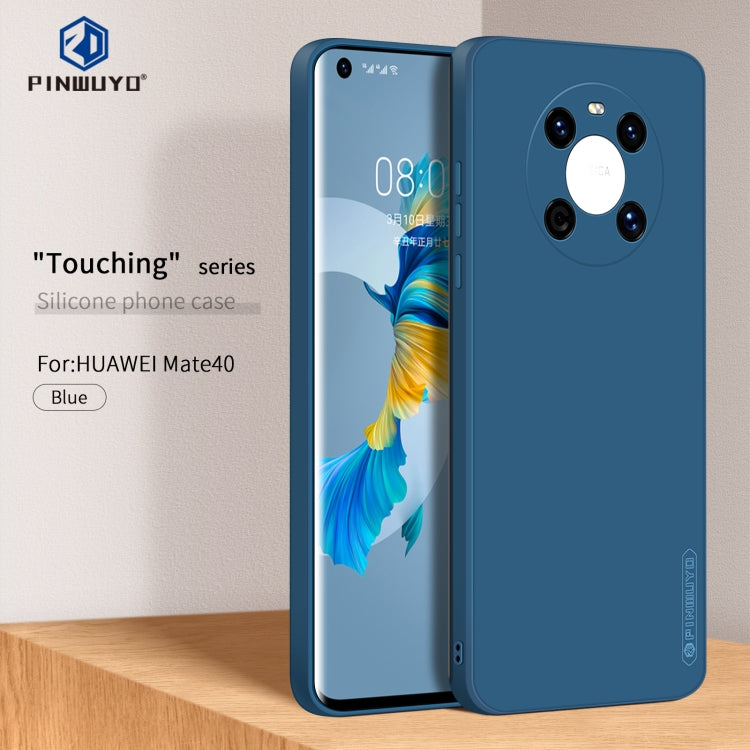 For Huawei Mate 40 PINWUYO Sense Series Liquid Silicone TPU Mobile Phone Case(Blue) - Huawei Cases by PINWUYO | Online Shopping UK | buy2fix