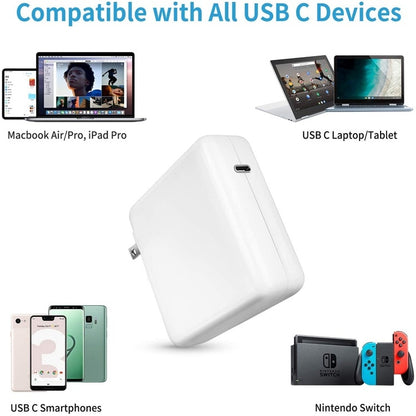 96W USB-C / Type-C Power Adapter Portable Charger with 1.8m USB-C / Type-C to USB-C / Type-C Charging Cable, US Plug - USB Charger by buy2fix | Online Shopping UK | buy2fix