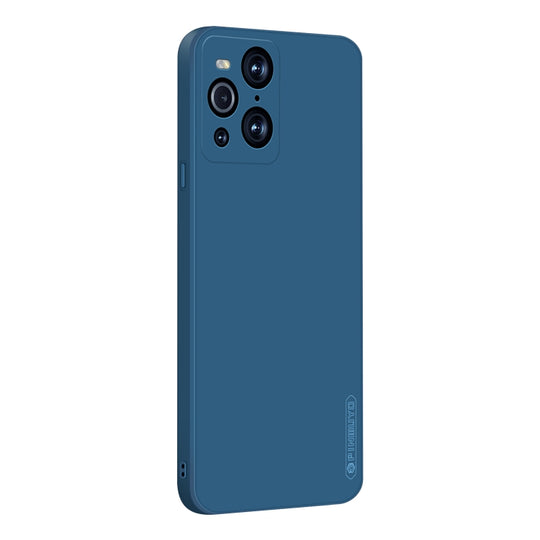 For OPPO Find X3 / Find X3 Pro PINWUYO Touching Series Liquid Silicone TPU Shockproof Case(Blue)