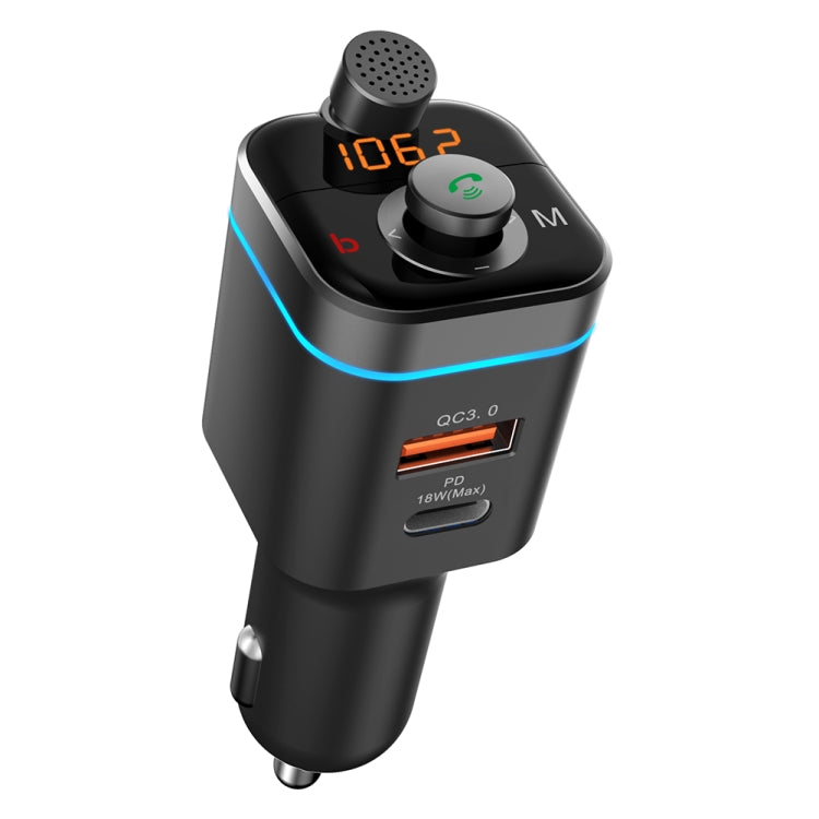 C72 Car MP3 Player Receiver FM Transmitter PD18W USB-C Car Charger Phone Music Player - Bluetooth Car Kits by buy2fix | Online Shopping UK | buy2fix
