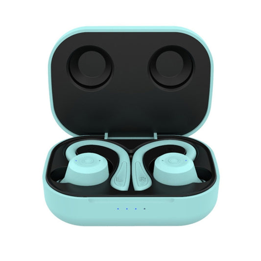T20 TWS Bluetooth Hooks Wireless Sports Headphones with Charging Box IPX6 Waterproof Noise-cancelling Earphones(Blue) - Bluetooth Earphone by buy2fix | Online Shopping UK | buy2fix