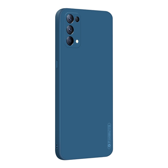 For OPPO Reno5 Pro  PINWUYO Touching Series Liquid Silicone TPU Shockproof Case(Blue)