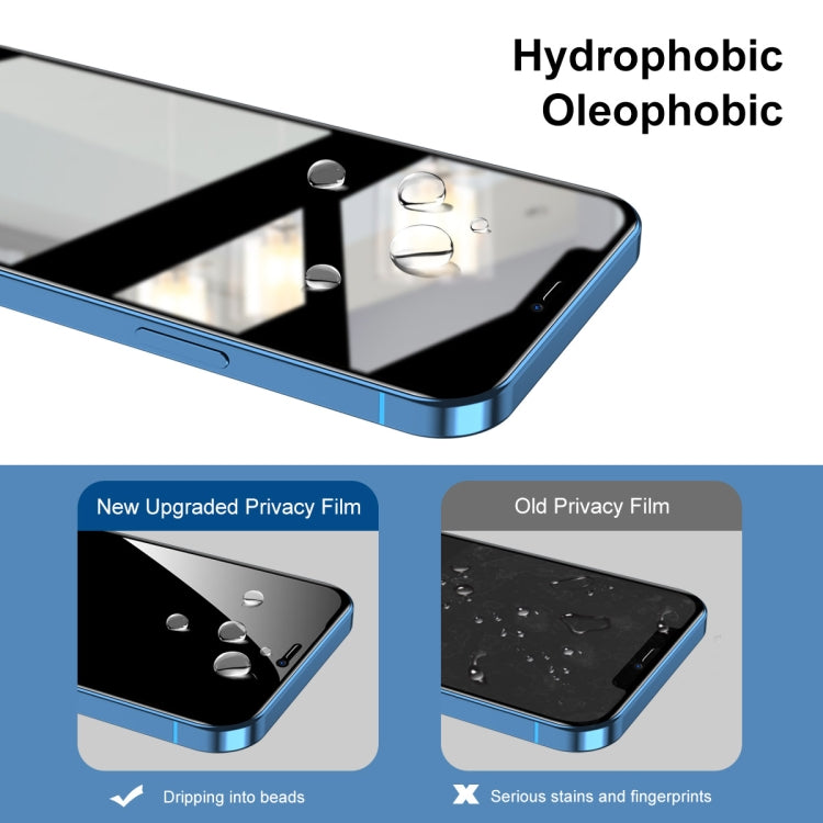 For iPhone 12 / 12 Pro 2pcs ENKAY Hat-Prince Full Coverage 28 Degree Privacy Screen Protector Anti-spy Tempered Glass Film - iPhone 12 / 12 Pro Tempered Glass by ENKAY | Online Shopping UK | buy2fix