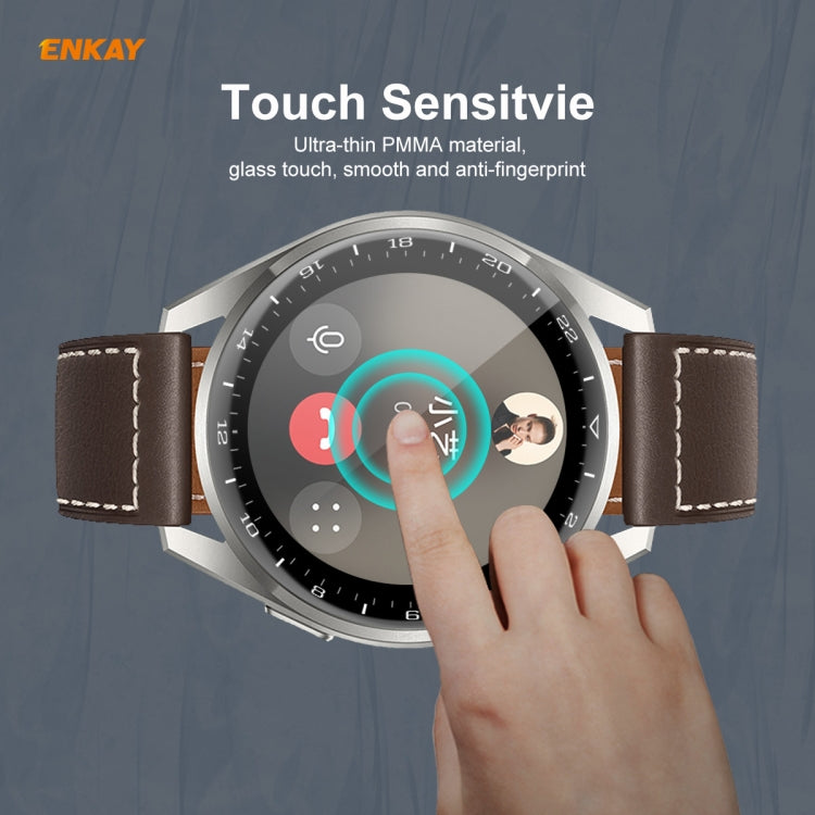 10 PCS For Huawei WATCH 3 Pro 48mm ENKAY Hat-Prince 3D Full Coverage Soft PC Edge + PMMA HD Screen Protector Film - Screen Protector by ENKAY | Online Shopping UK | buy2fix