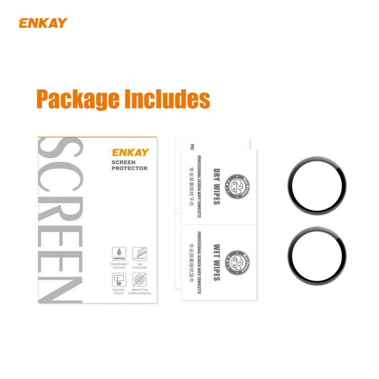 2 PCS For Huawei WATCH 3 46mm ENKAY Hat-Prince 3D Full Coverage Soft PC Edge + PMMA HD Screen Protector Film - Screen Protector by ENKAY | Online Shopping UK | buy2fix