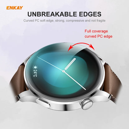 2 PCS For Huawei WATCH 3 46mm ENKAY Hat-Prince 3D Full Coverage Soft PC Edge + PMMA HD Screen Protector Film - Screen Protector by ENKAY | Online Shopping UK | buy2fix