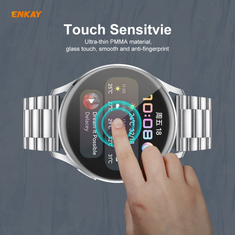 2 PCS For Huawei WATCH 3 46mm ENKAY Hat-Prince 3D Full Coverage Soft PC Edge + PMMA HD Screen Protector Film - Screen Protector by ENKAY | Online Shopping UK | buy2fix