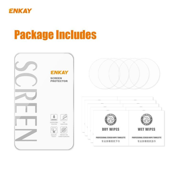 5 PCS For Huawei WATCH 3 Pro 48mm ENKAY Hat-Prince 0.2mm 9H 2.15D Curved Edge Tempered Glass Screen Protector Watch Film - Screen Protector by ENKAY | Online Shopping UK | buy2fix