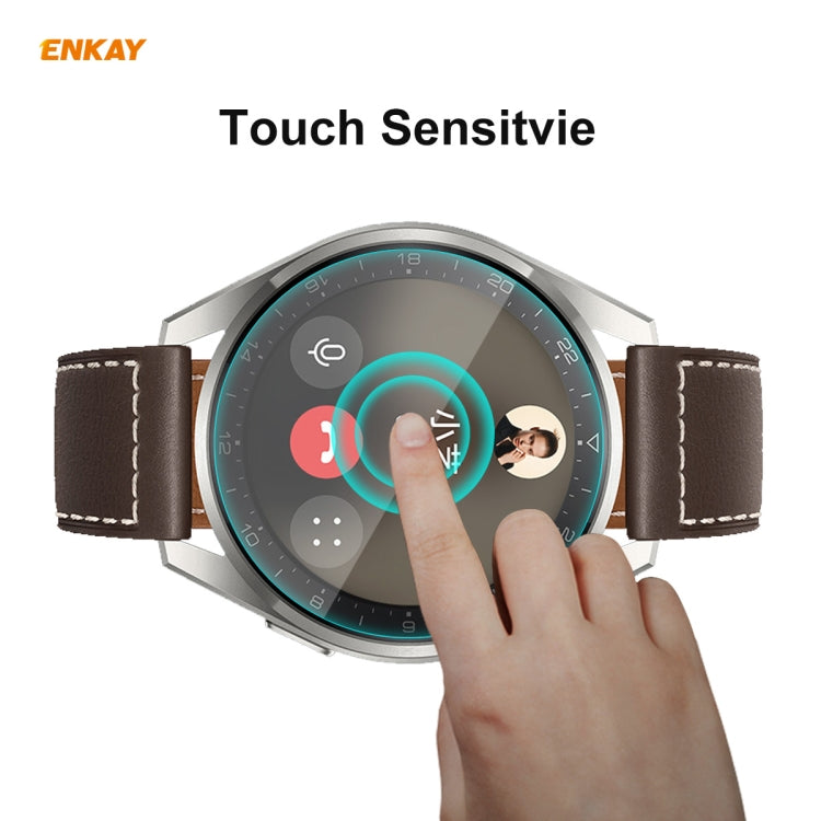 5 PCS For Huawei WATCH 3 Pro 48mm ENKAY Hat-Prince 0.2mm 9H 2.15D Curved Edge Tempered Glass Screen Protector Watch Film - Screen Protector by ENKAY | Online Shopping UK | buy2fix