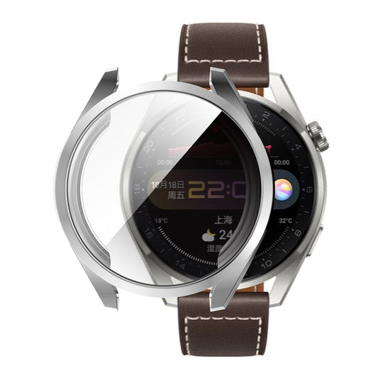 For Huawei Watch 3 Pro 48mm ENKAY Hat-Prince Full Coverage Transparent Soft Case TPU HD Clear Cover(Silver) by ENKAY