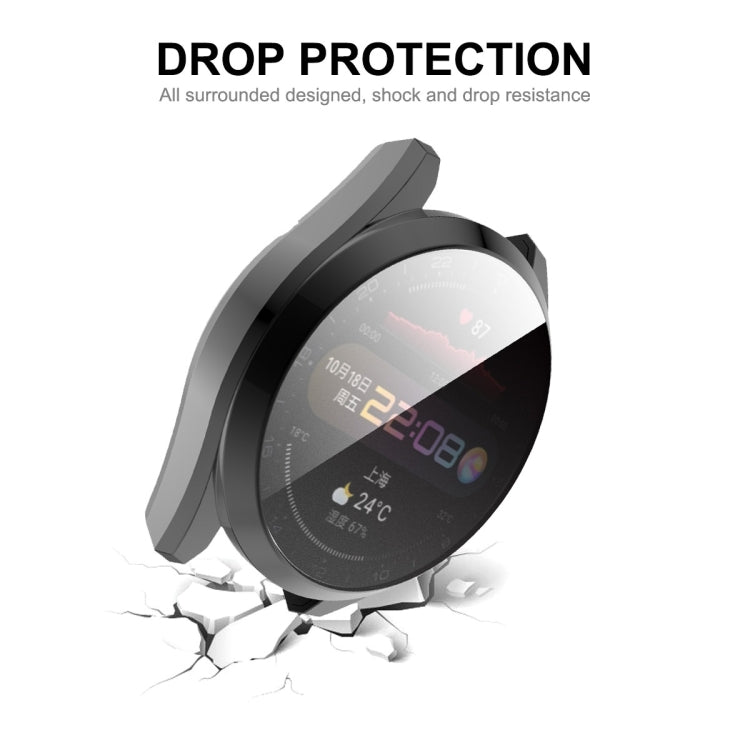 For Huawei Watch 3 Pro 48mm ENKAY Hat-Prince Full Coverage Transparent Soft Case TPU HD Clear Cover(Gold) by ENKAY