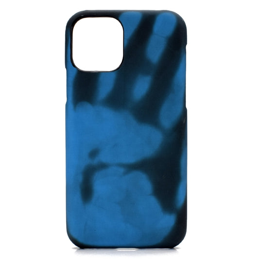 For iPhone 13 Pro Paste Skin + PC Thermal Sensor Discoloration Case (Black Blue) - iPhone 13 Pro Cases by buy2fix | Online Shopping UK | buy2fix