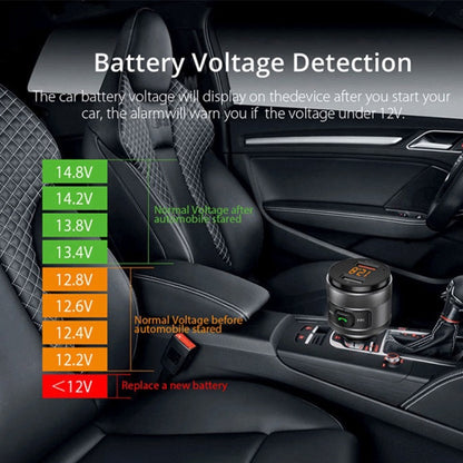 C57 QC3.0 Wireless FM Transmitter Fast Car Charger Bluetooth 5.0 Hands-free Car Modulator USB Flash Memory MP3 Player - Bluetooth Car Kits by buy2fix | Online Shopping UK | buy2fix