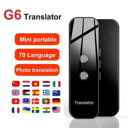 G6 Portable Instant Real Time Voice Translator Multi Language Voice Personal Travel Assistant Translator(Gray) -  by buy2fix | Online Shopping UK | buy2fix