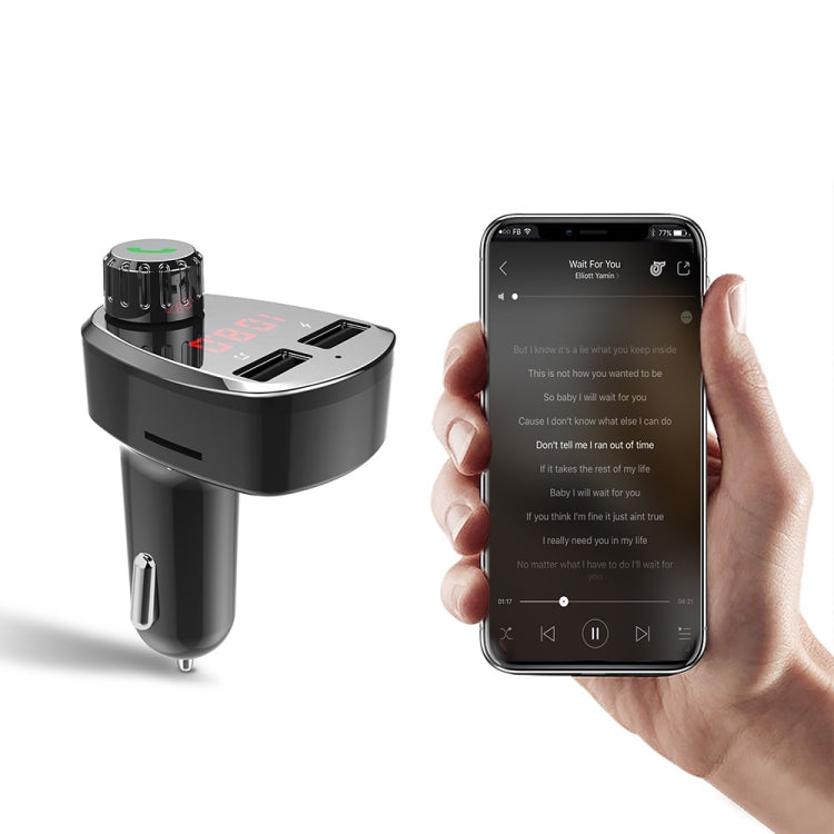 G13 Car MP3 Player Bluetooth Hands-free Device FM Transmitter Car Kit Dual USB Fast Charger - Bluetooth Car Kits by buy2fix | Online Shopping UK | buy2fix