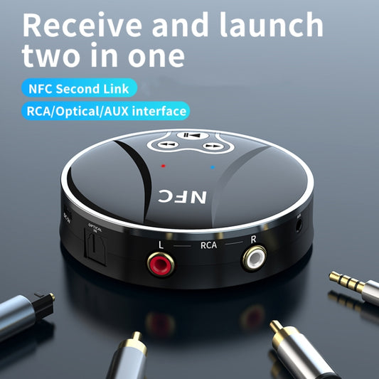 BT-18 5.0 Bluetooth 5.0 Adapter NFC Sensing HD Stereo Sound Receiver Transmitter For Speaker / Headset - Audio Receiver Transmitter by buy2fix | Online Shopping UK | buy2fix