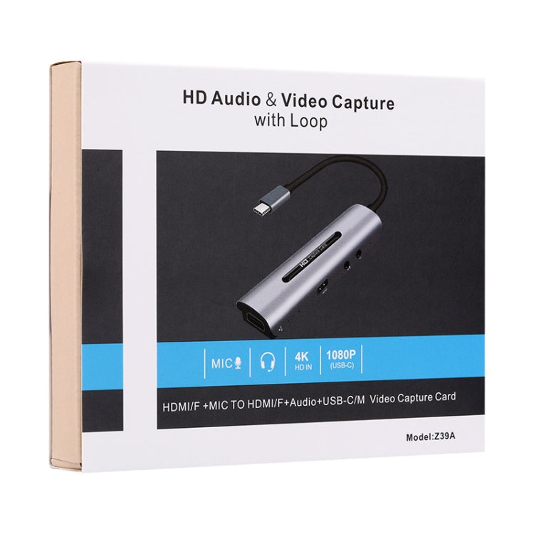 Z39A HDMI / F + Microphone HDMI / F + Audio + USB 4K Capture Card, Support Windows Android Linux and MacOS Etc - Video Capture Solutions by buy2fix | Online Shopping UK | buy2fix